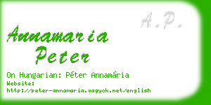 annamaria peter business card