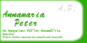 annamaria peter business card